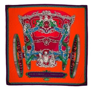 Hermes orange Scarf Grand carosse pour un ambassadeur